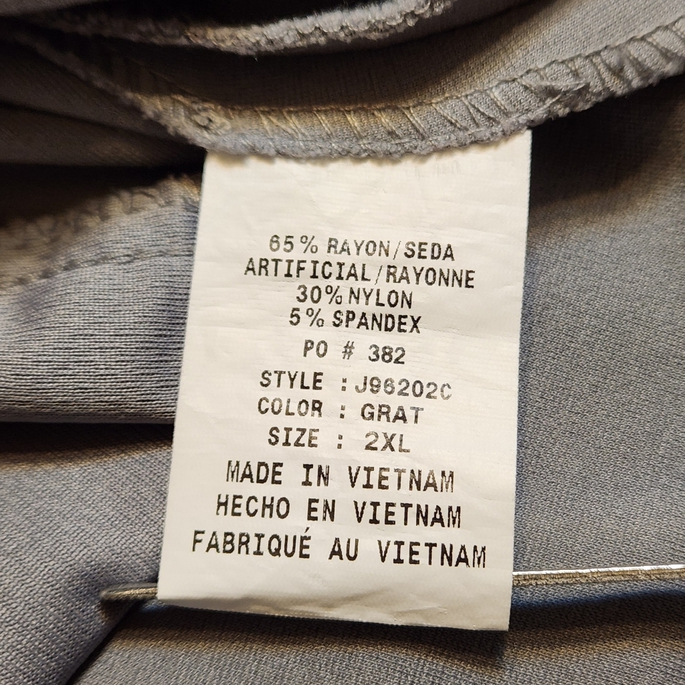 Jaanuu Scrubs Top Gray Grey Heavyweight Quality Size 2X - Picture 8 of 9